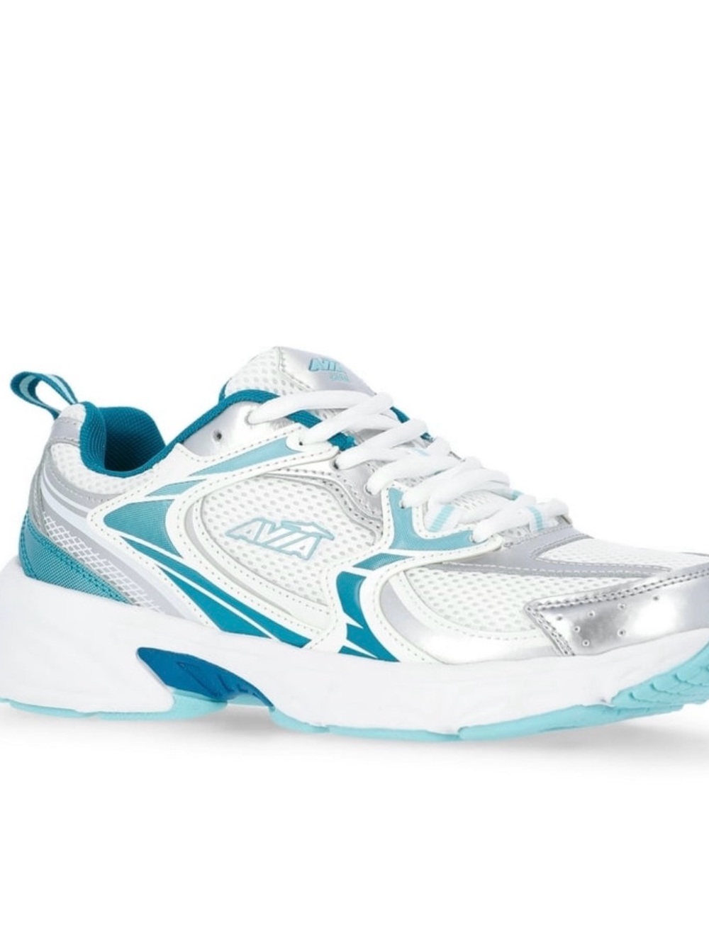 Avia White & Teal Accent Women's Athletic Sneakers